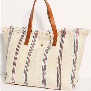NWOT Free People Espana Woven Tote